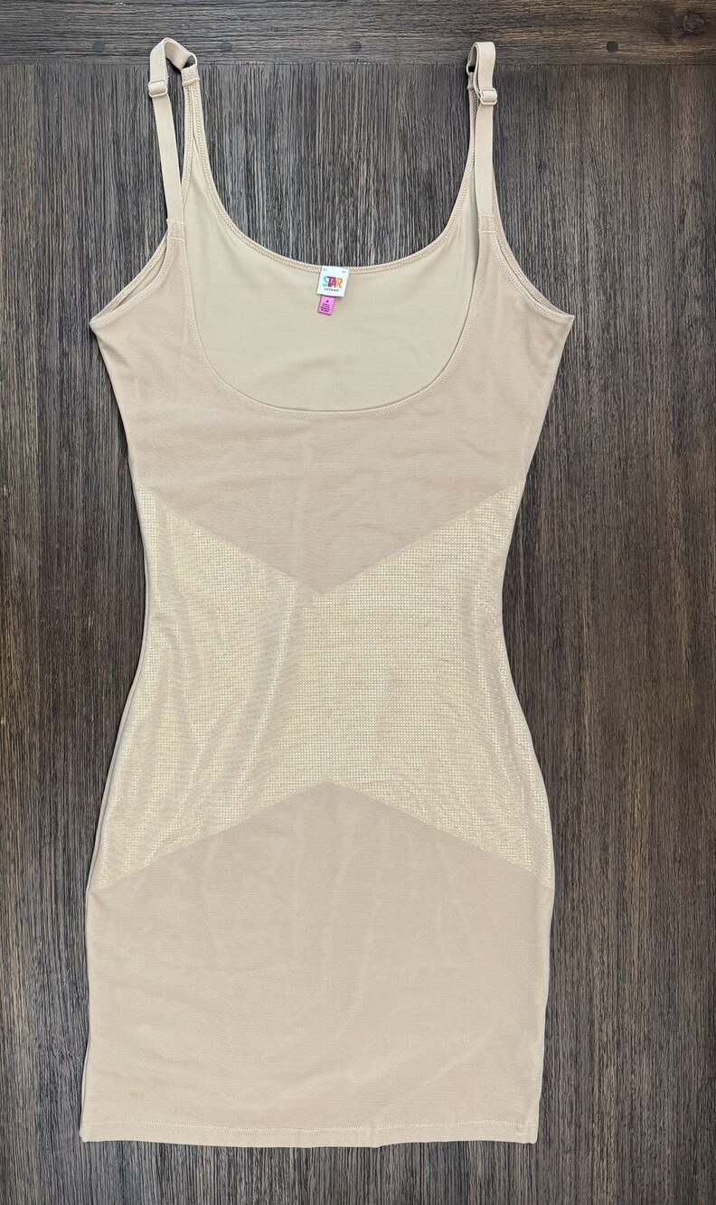 SPANX Shapewear Slip Medium Nude Beneath BraLine Tummy Waist Muffin Top Control